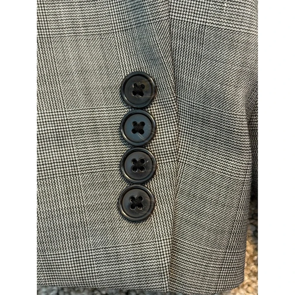 Ralph Lauren Blazer Sport Coat Mens 46R‎ Gray Glen Plaid Two Button Jacket
